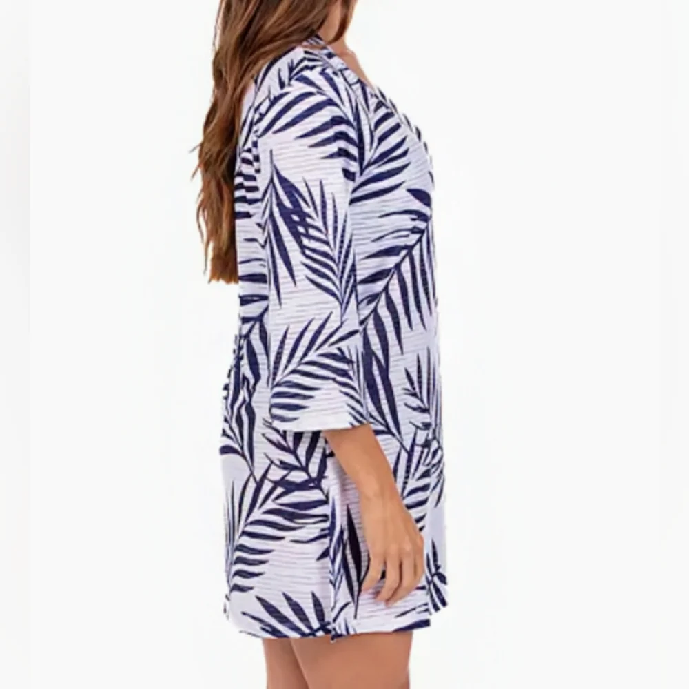 NWT, Portocruz Palm-Leaf, Swim Tunic, Cover-Up, Size XXL - Picture 4 of 13